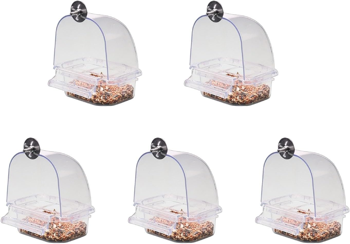 Bird Feeder for Budgerigar Parrot Finches Parakeet Food Container Food Grade Easy to Install Bird Feeder Bowls for Cage