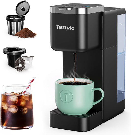 Single Serve Coffee Maker, Iced and Hot Coffee Machine for K Cup & Gro