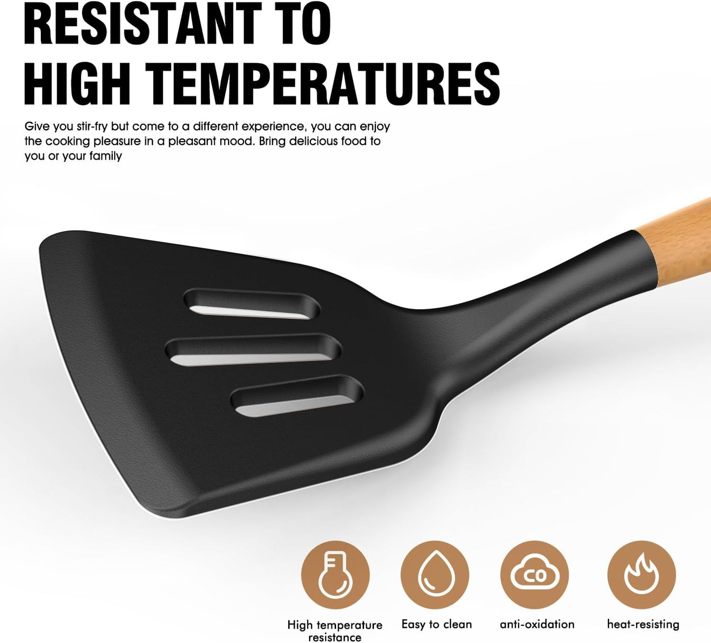 Silicone Cooking Utensils Set - AVGPD Silicone Kitchen Utensils for Co