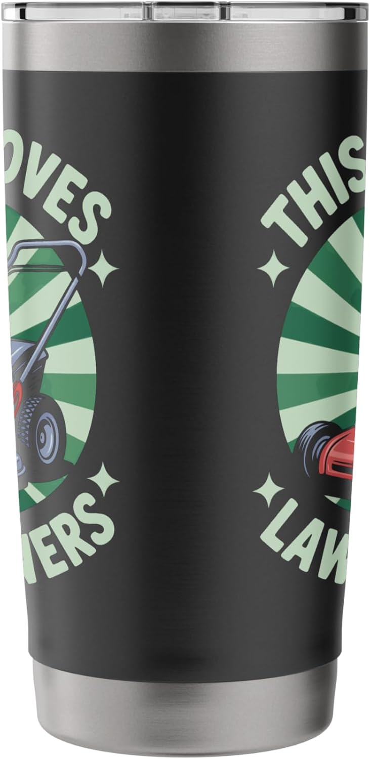 This Kid Loves Lawn Mowers Lawn Care Enthusiast Landscaper Stainless Steel Insulated Tumbler