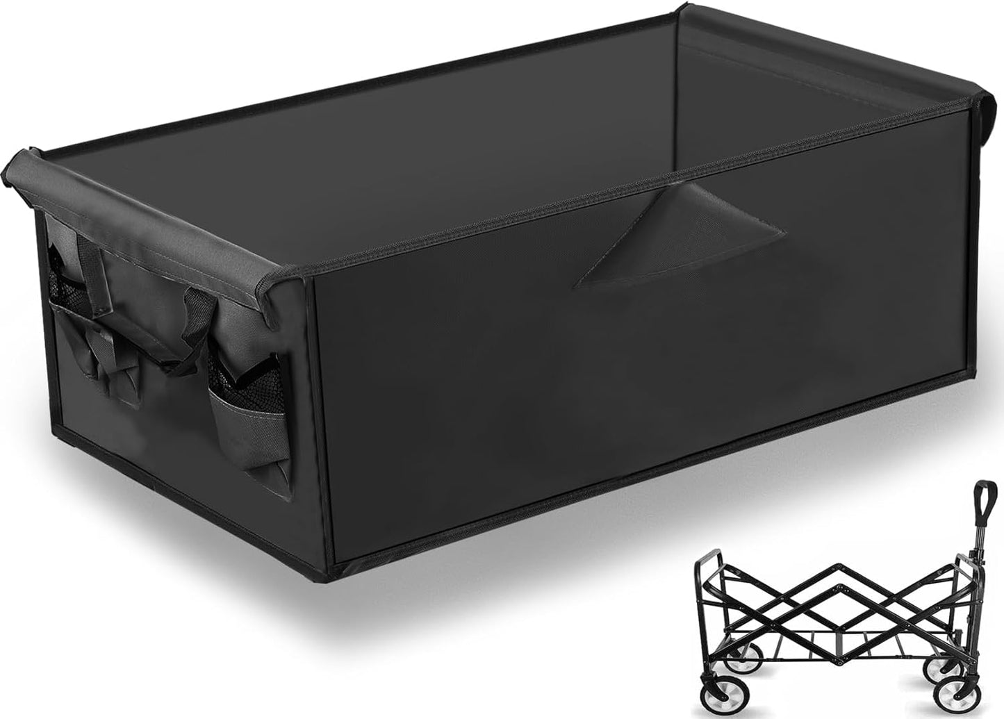 Camping Cart Liner Foldable Wagon Cloth Pocket,Beach Cart Large Capacity Cloth Pocket,for Station Wagons Front and Rear Foldable,Replacement Cloths Bags Size fits Length24-30 Height7-11