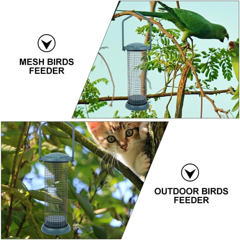 2pcs Outdoor Bird Feeder Grease Container Metal Bird Tube Feeder Metal s Food Container Suet Automatic Pet Resting Tool Hanging Plastic