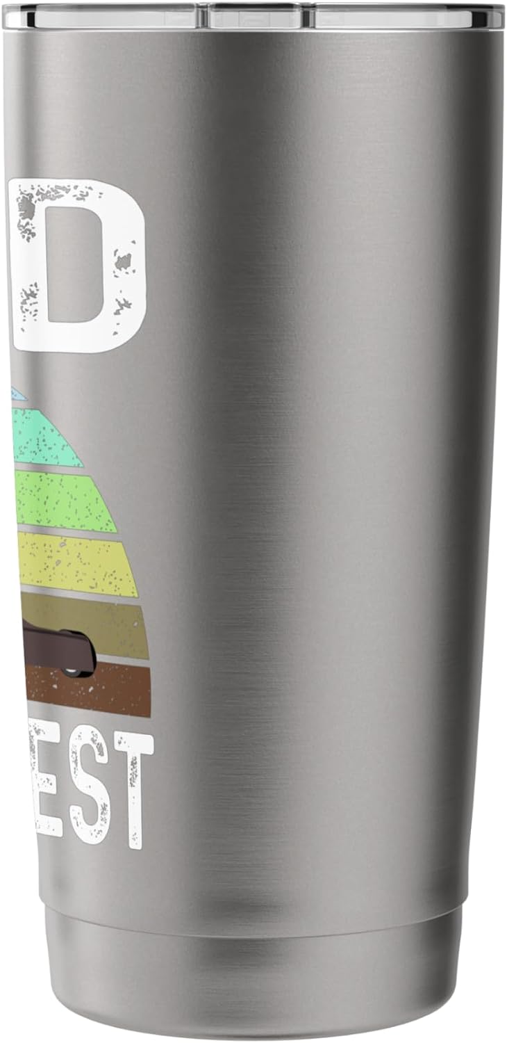 Funny Dad Mows Best Lawn Care Grass Mowing Lawn Mower Dad Stainless Steel Insulated Tumbler