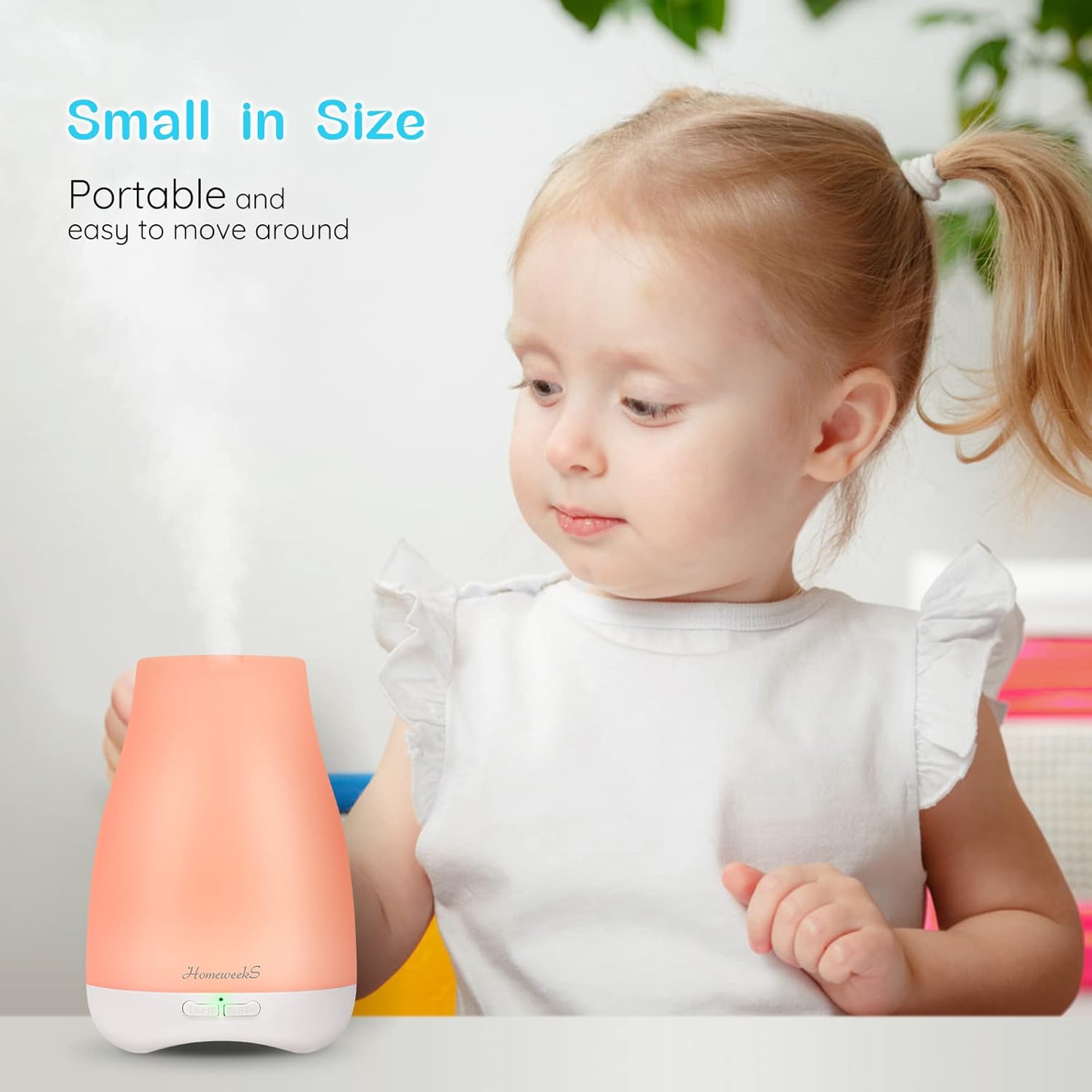 Homeweeks Diffusers, 100ml Colorful Essential Oil Diffuser with Adjust