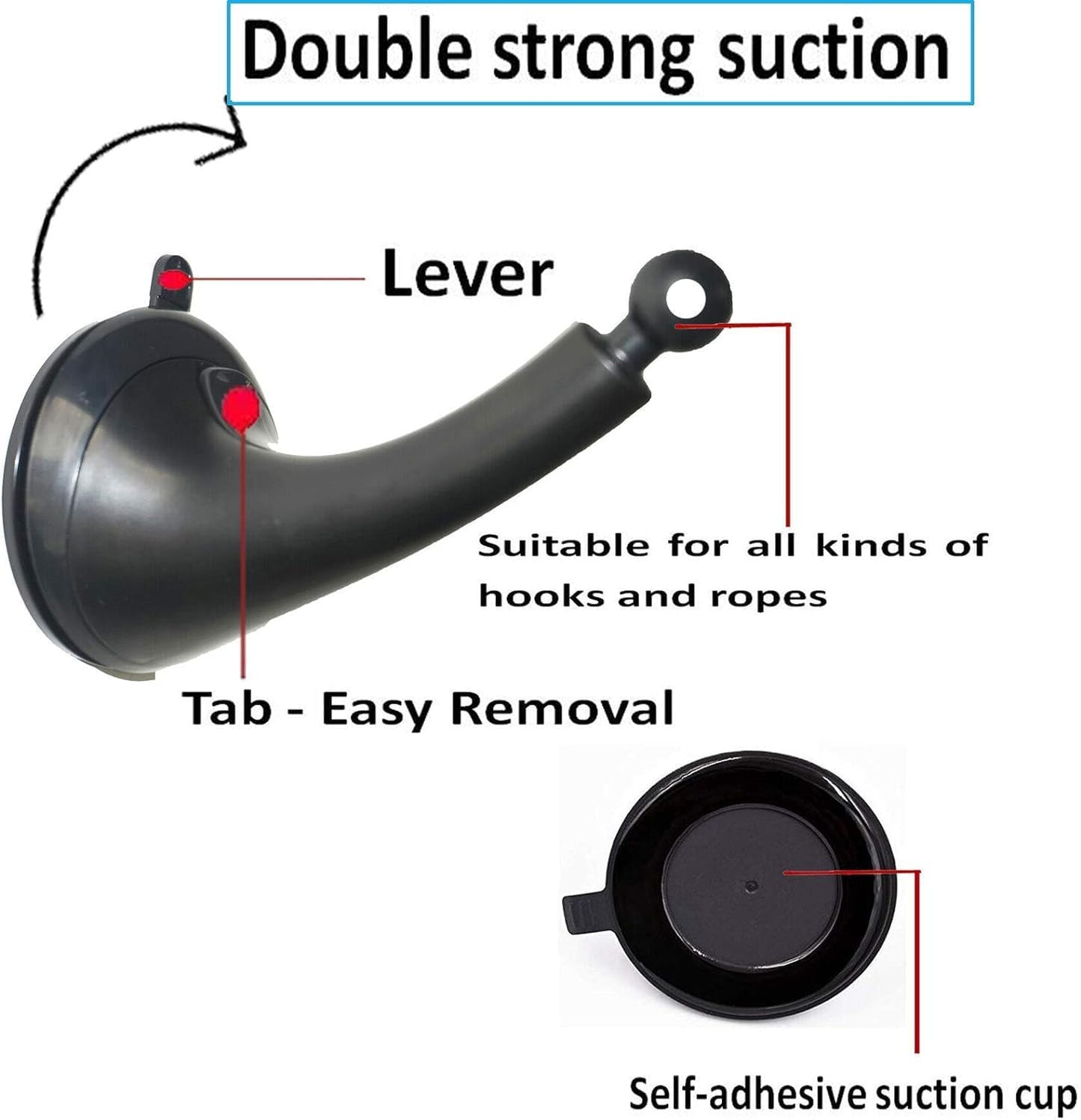2 Pack Window Mount Hook, Window Bird Feeder Hanger Hook, Hummingbird Feeder Hanger, Strong self-Adhesive Suction Cups Bird Feeder Bracket for Bird Feeders, Wind Chimes & Plants