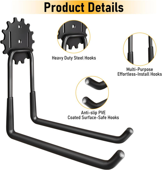 20 Pack Garage Heavy Duty Steel Hooks, Durable Storage Utility Wall Mo