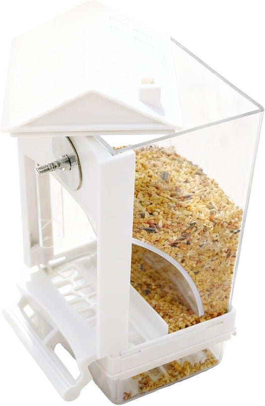 Automatic Bird Feeder, Spill Proof Container, 8.07x3.93x3.54 Inches Gear with Secure Hook Build, Removable Outdoor Supply, Modern Feeding Tool with Sleek Style, Daily Utility for Family Friends Garden