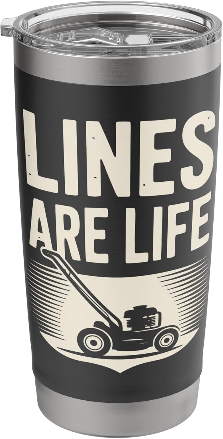 Lawn Striper Lawn Care Mowing Lines Stainless Steel Insulated Tumbler