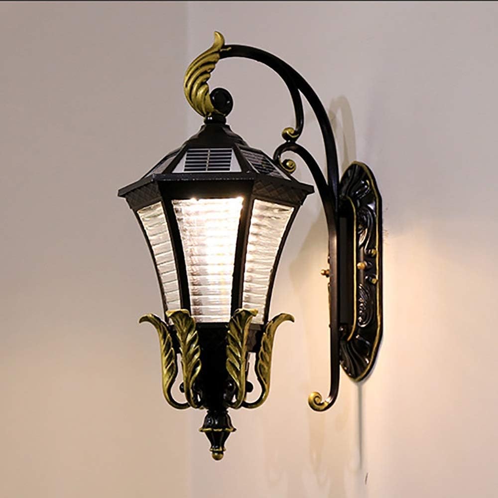 Wall Light Solar Wall Light Outdoor Wall Light Waterproof Outdoor Villa Garden Light Door Lights Terrace Wall Lights Vision(CH)