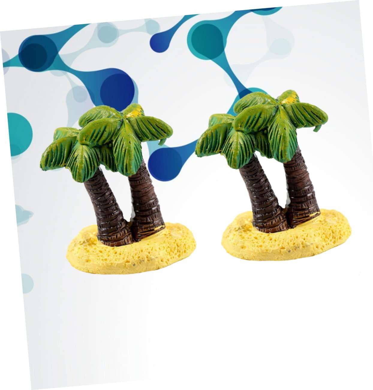 ibasenice Miniature Coconut Tree Micro Landscape Ornament 1.96X1.57X0.39In Resin Palm Tree Decoration for Cake Toppers Desk Decor and Tropical Microlandschaft Scenes