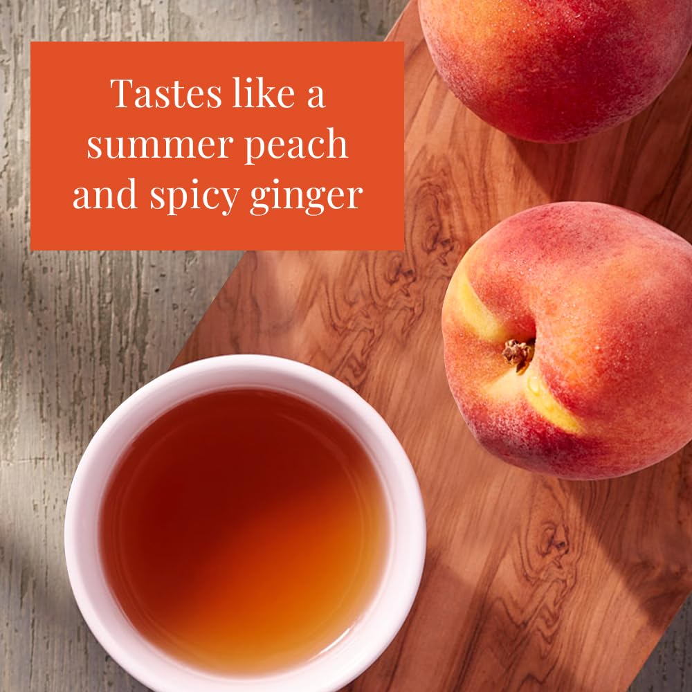 The Republic of Tea - Ginger Peach Black Tea, Caffeinated, 50 Count