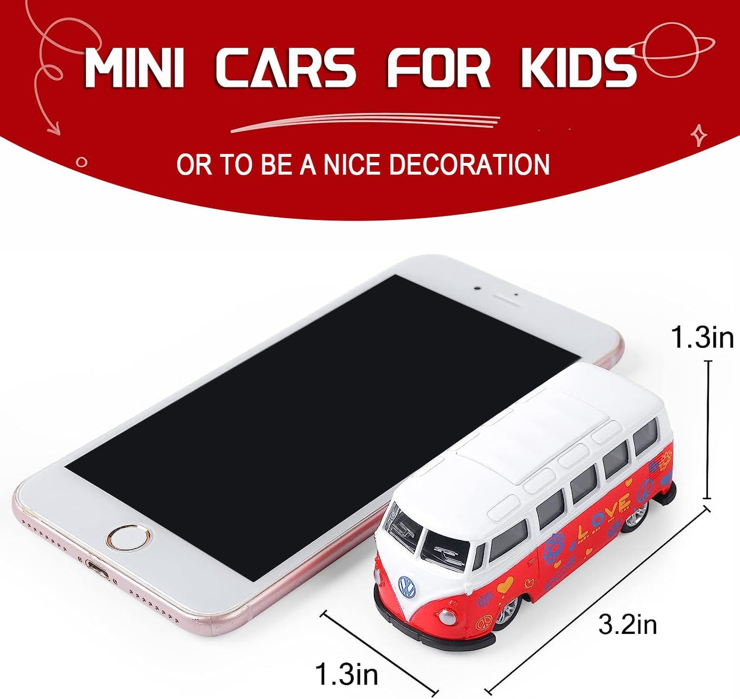 KIDAMI Die-cast Metal Toy Cars Set of 5, Openable Doors, Pull Back Car