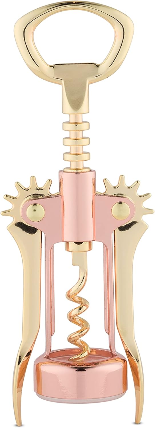 Twine Winged Corkscrew Wine Opener, Versatile Bottle Opener for Beer a