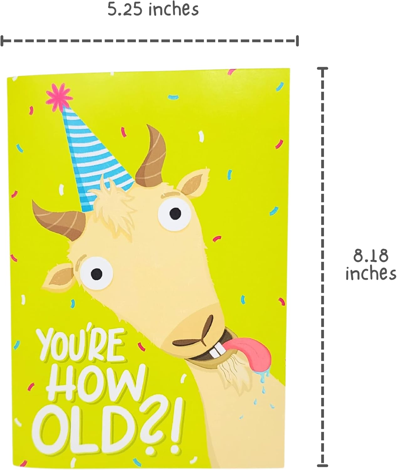 Good Egg Greetings Screaming Goat Birthday Card - Funny Birthday Card for Men Women Kids - Screaming Goat Meme Sound and Shaking Head Motion Bday Greeting Cards 5.25 x 8.18 Inch