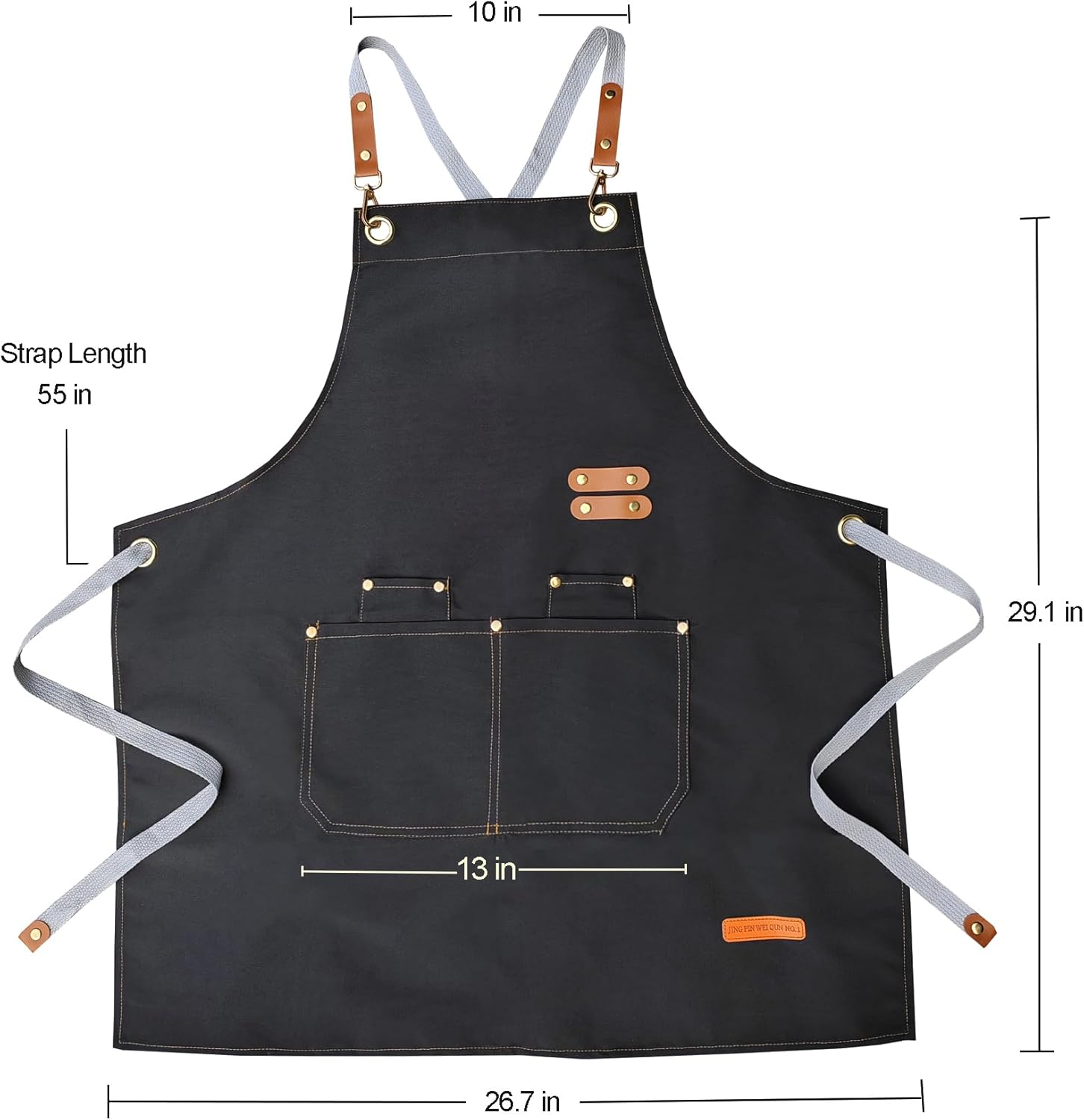 Chef Apron Gardening Apron for Men Women with Large Pockets and Adjust