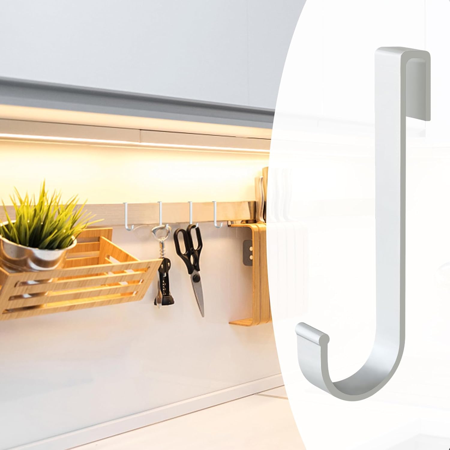 J Hook for Wire Shelving, 20pcs Aluminum Grid Hooks Heavy Duty S Hooks
