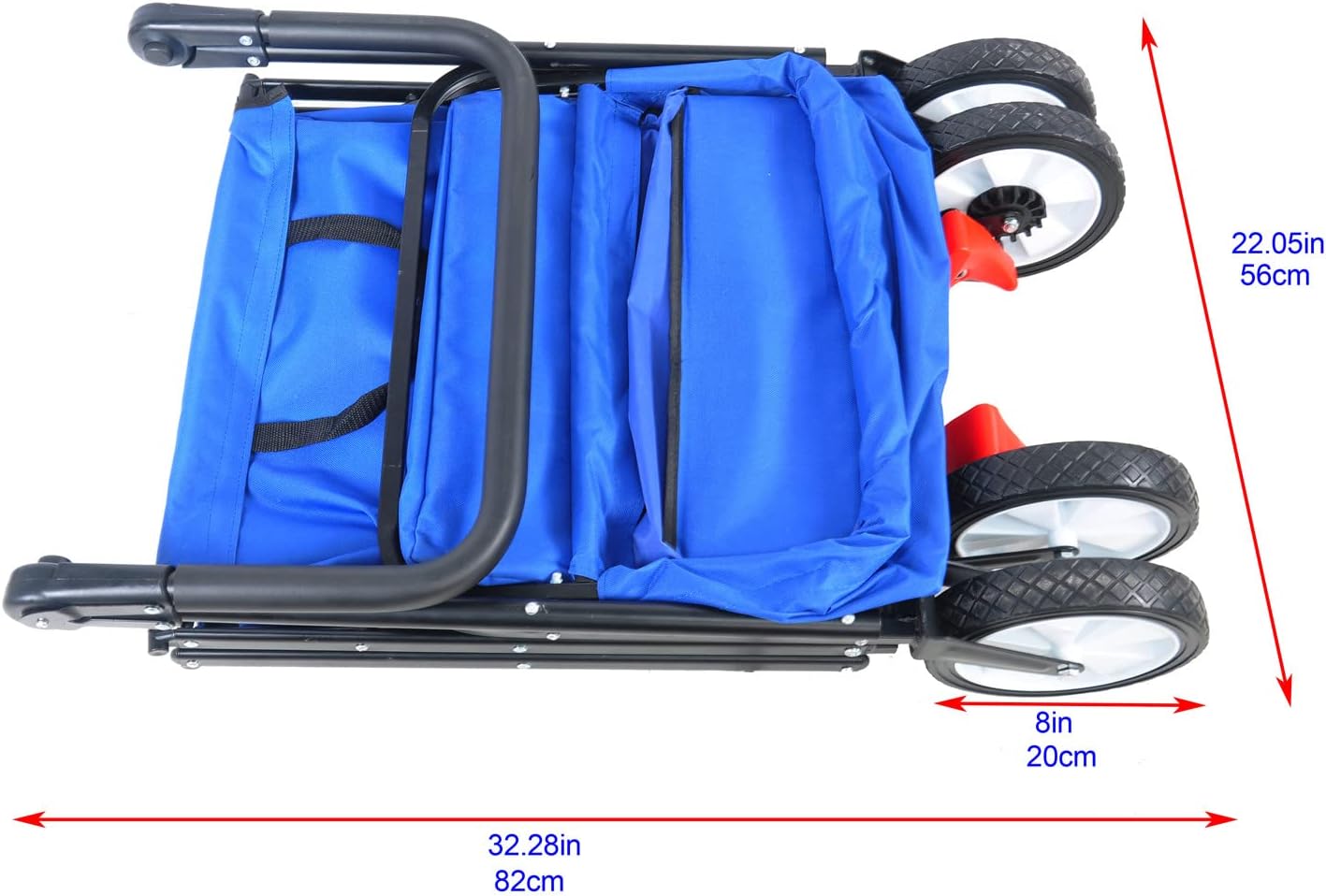 Folding Wagon Cart Collapsible Outdoor Utility Wagon with All Terrain 