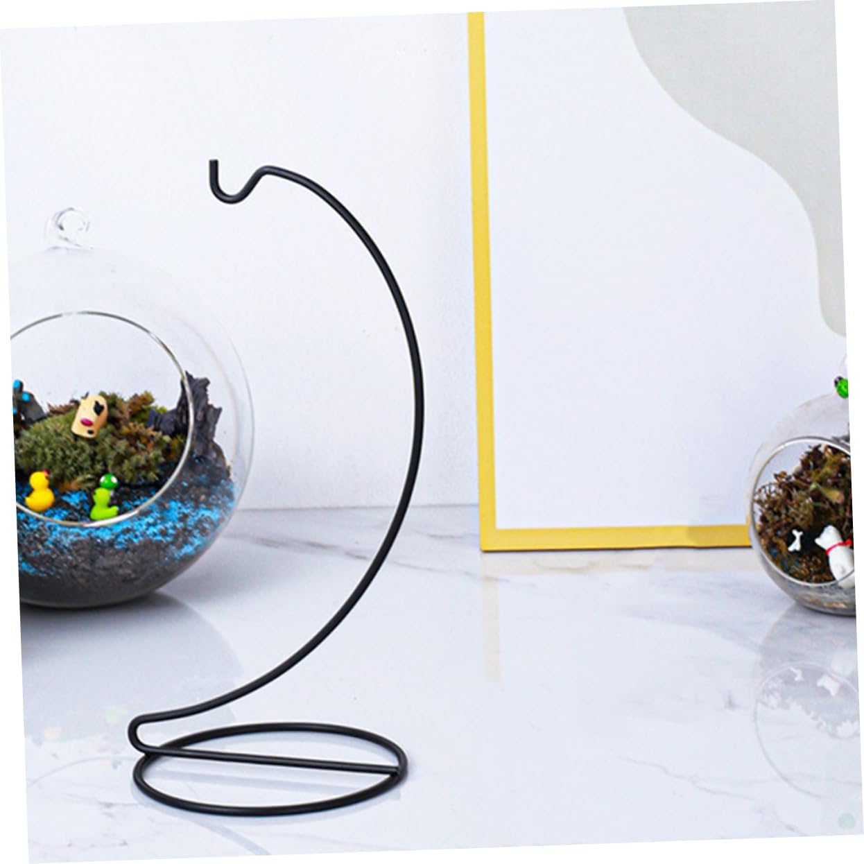 PRETYZOOM 3pcs Ornament Stands Glass Globe Display Holders Craft Hook Stands for Homes Offices Schools
