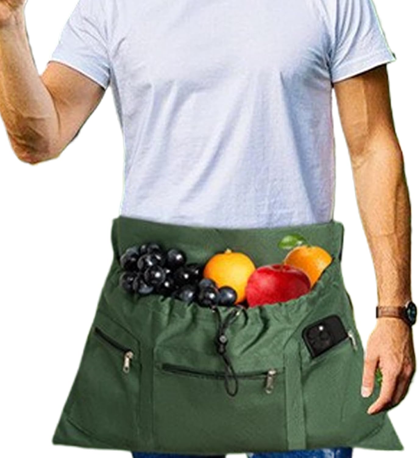 Gardening Apron with Pockets, Waterproof Garden Tool Apron, Heavy Duty Safety Gardening Accessories for Storing Small Items Picking Tools Fruit, Fabric for Outdoor Yard Work Home Improvement Daily Use