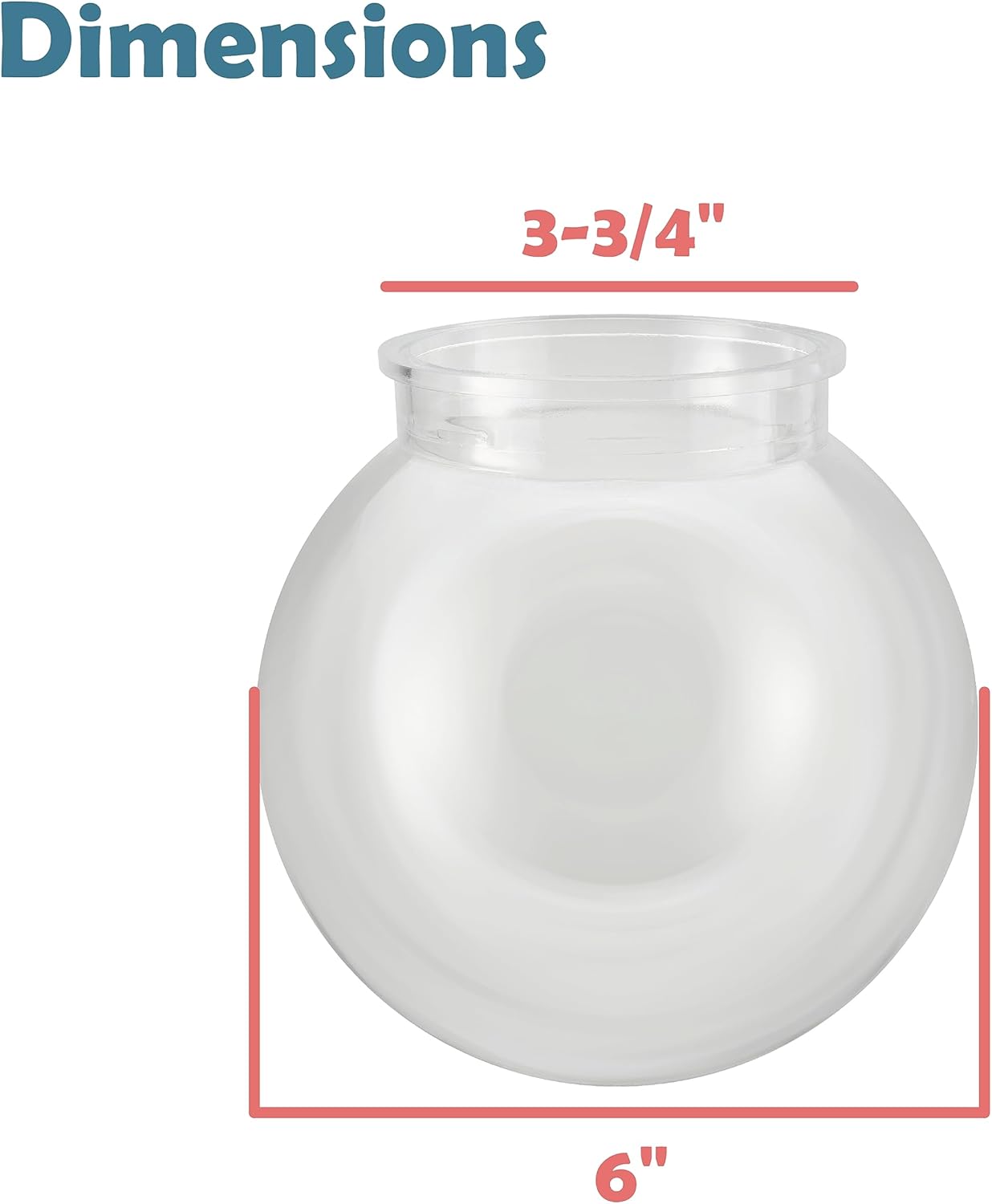 Aspen Creative 28001-60-41, 6" Clear Acrylic Replacement Lamp Post Glo