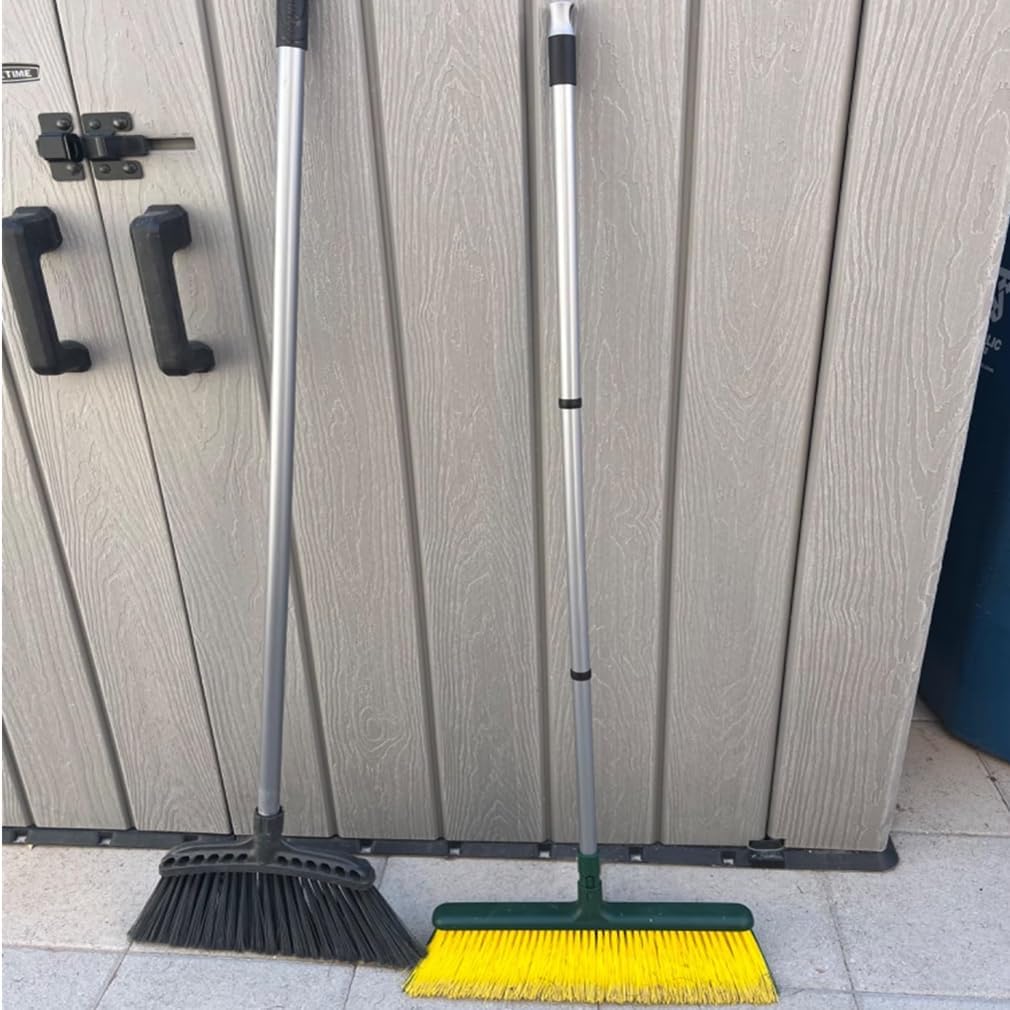 LRB4419 Leaf Turf Broom 16" W x 55" H for Lawns Yard Artificial Grass Rake Heavy Duty for Leaves, Lawns, Carpet Rake & Groomer (Curved Bristle)