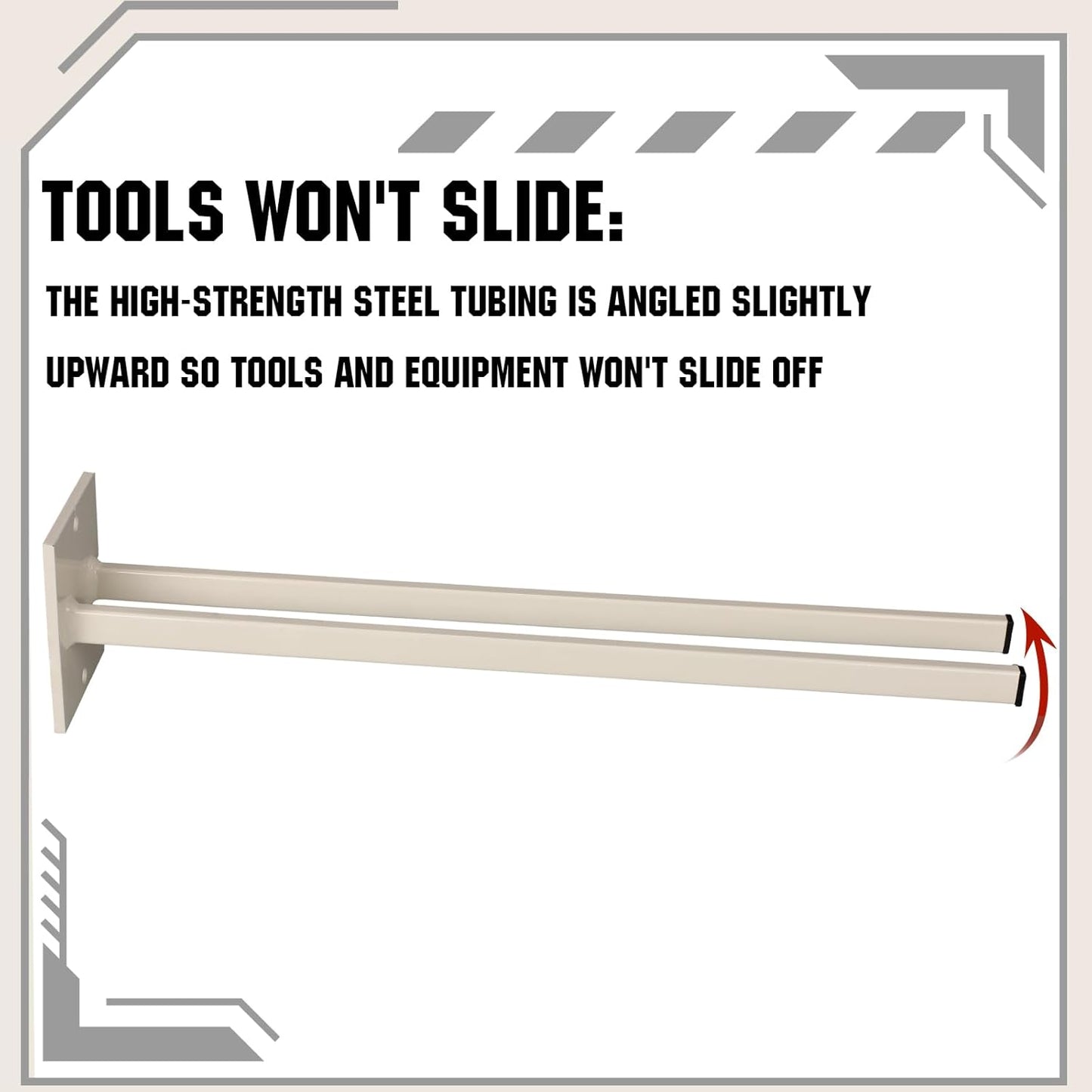 Zonon 2 Pcs Extra Long Tool Rack for Shovels Spades Rakes Brooms Shovel Holder for Truck and Shovel Rack Heavy Duty Powder Coated Steel Wall Mount Storage Organizer Garage and Shed