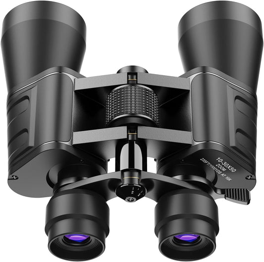 10-30x50 High Power Military Zoom Binoculars for Adults, Low Light Night Vision/Daily Waterproof / BAK7 Prism/FMC Lens, HD Professional Binoculars for Bird Watching, Hunting, Outdoor, Hiking.