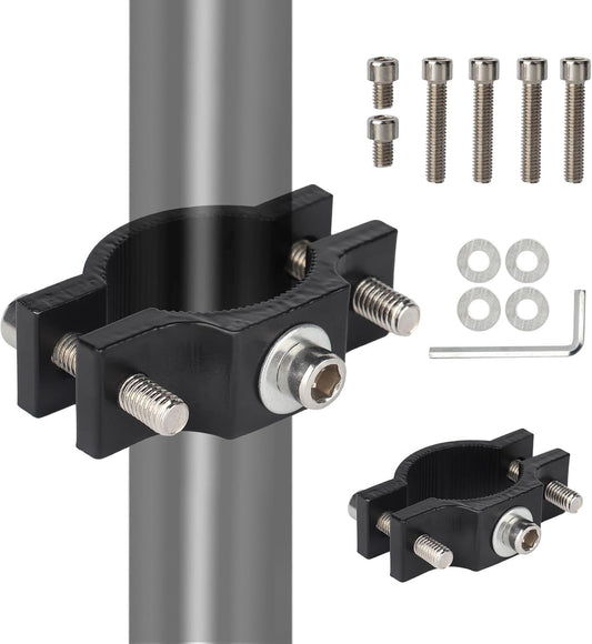 2 Pack Metal Squirrel Baffle Bracket for Bird Feeder Pole, Heavy Duty Squirrel Baffle Buckle Stopper Support Holder for Bird Feeder Poles,Shepherd's Hooks,Cone Guards & Raccoon Deflectors