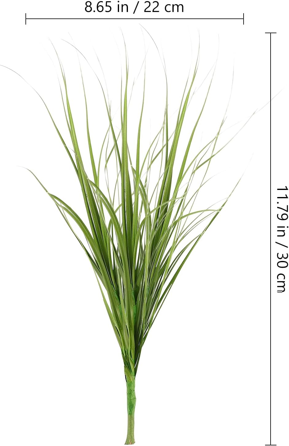 PRETYZOOM Artificial Grass 12 Pcs Faux Greenery Stems 8.66 Inch Lifelike Simulation Plant Decorations for Indoor Outdoor Home Garden Office Display