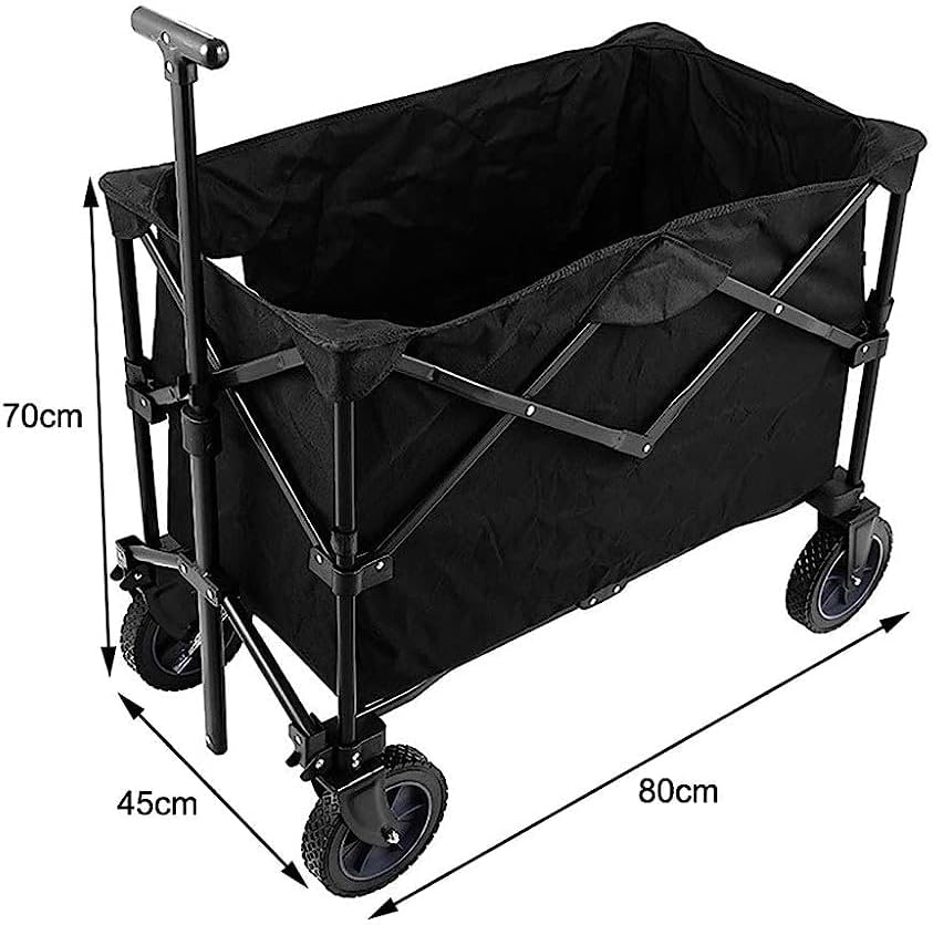 Handcart, Folding Portable Garden Trolley Cart Heavy Duty Wagon, Multifunction Shopping Cart for Outdoor/Camping/Fishing/Mall Cargo Carry Trolley, Load: 100Kg