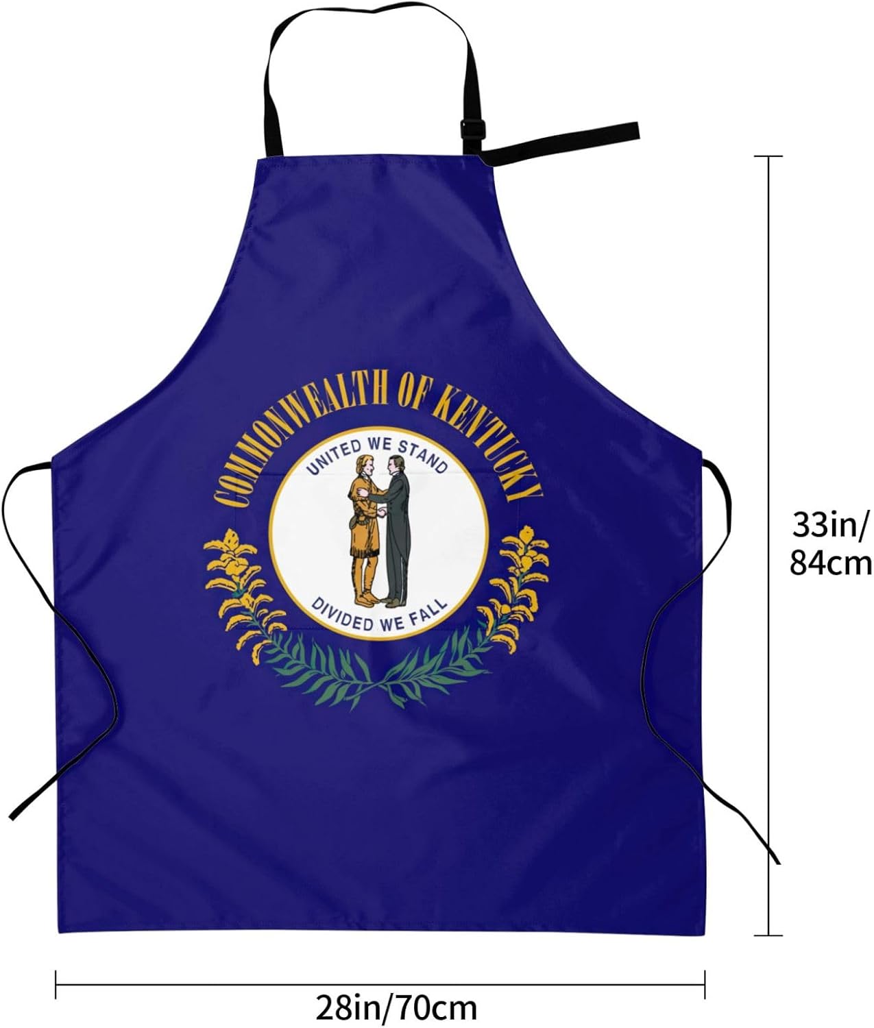 Kentucky State Flag Print Laundry apron 28x33 In Waterproof Kitchen Ap