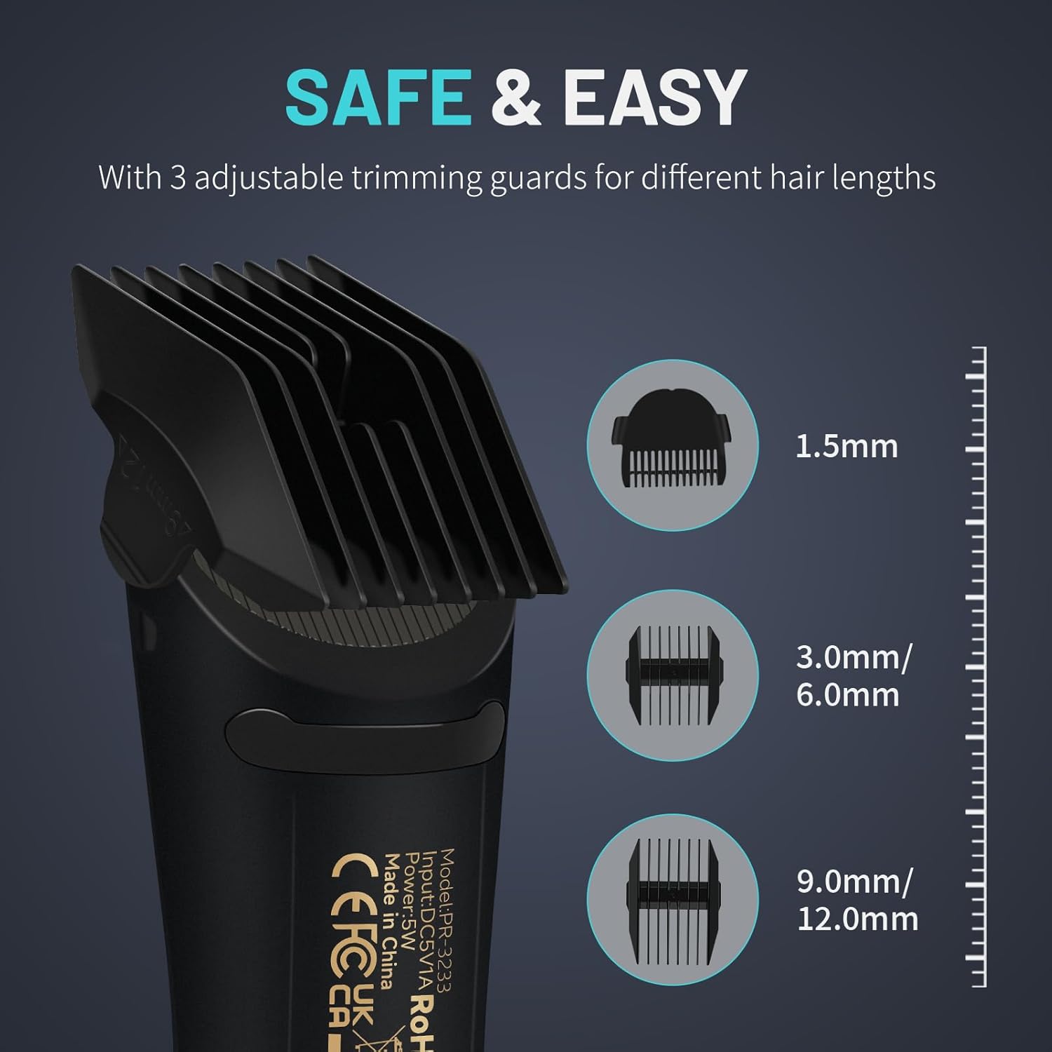 PRITECH Manscape Body Hair Trimmer for Men - Waterproof Pubic Hair Bal