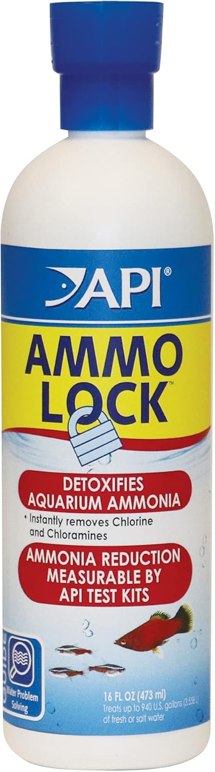API AMMO-LOCK Freshwater and Saltwater Aquarium Ammonia Detoxifier 16-