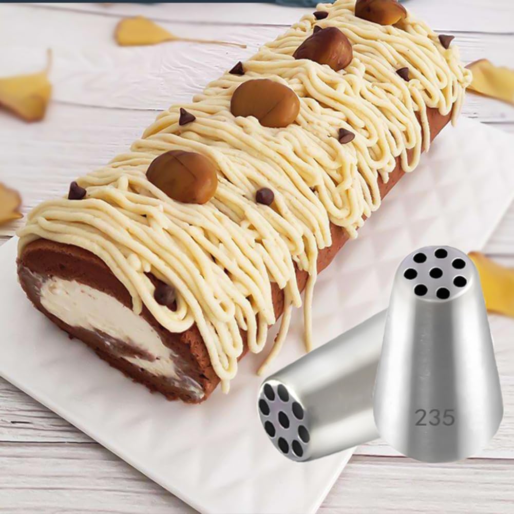 4 PACK Grass Icing Nozzles Set, Grass Cream Icing Piping Nozzles Tips 