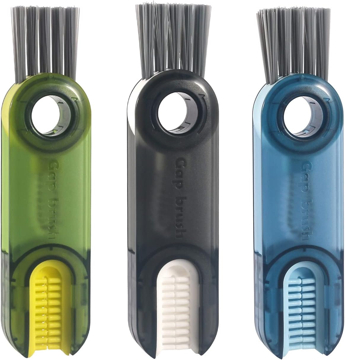 3 in 1 Cup Lid Gap Cleaning Brush Set, Multifunctional Insulation Bottle Cleaning Tools, Mutipurpose Tiny Silicone Cup Holder Cleaner, Home Kitchen Cleaning Tools