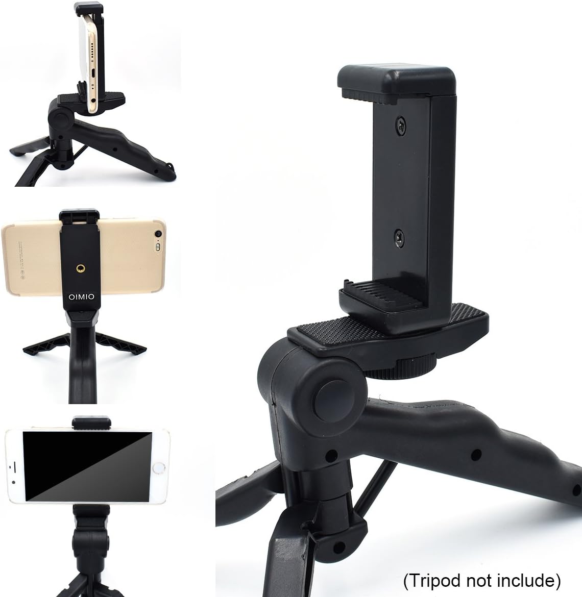 Universal Cell Phone Tripod Mount Adapter, OIMIO Phone Holder Clip Con