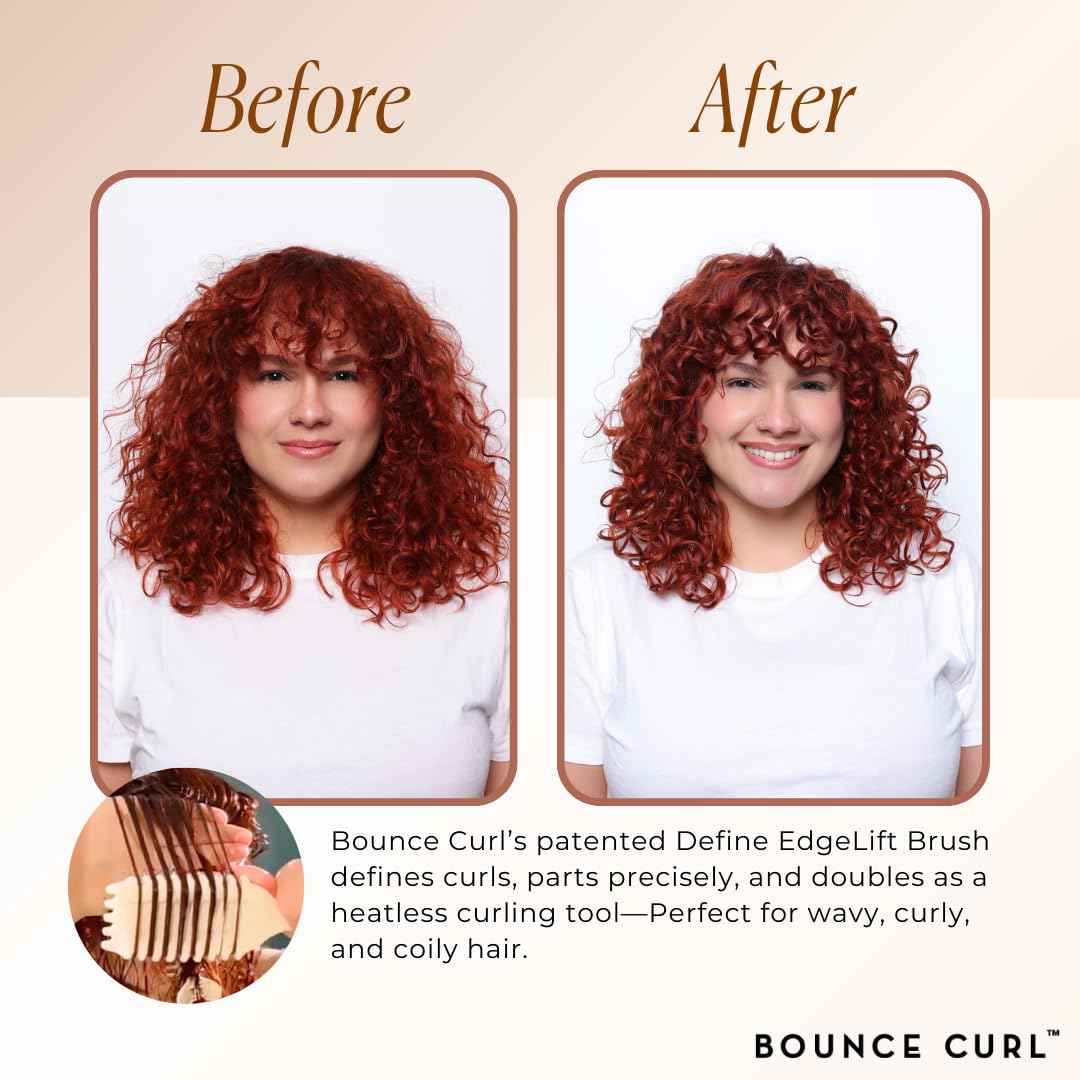 Bounce Curl Define EdgeLift Brush, 5-in-1 Tool for Effortlessly Define