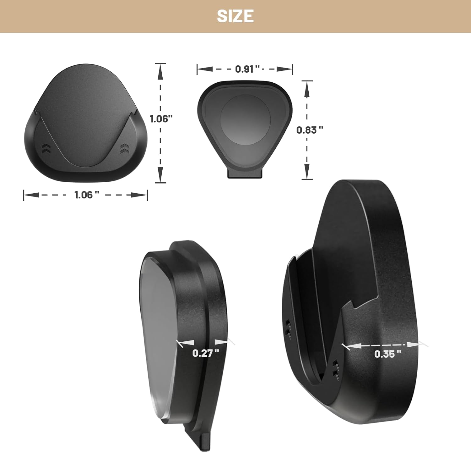 JUMEIHUI Magnetic Remote Control Holder Wall Mount, [Upgraded with Adh