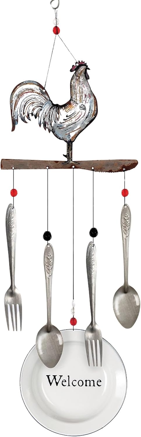 Sunset Vista Designs 92153 Farmhouse Wind Chime, 28-Inch, Rooster