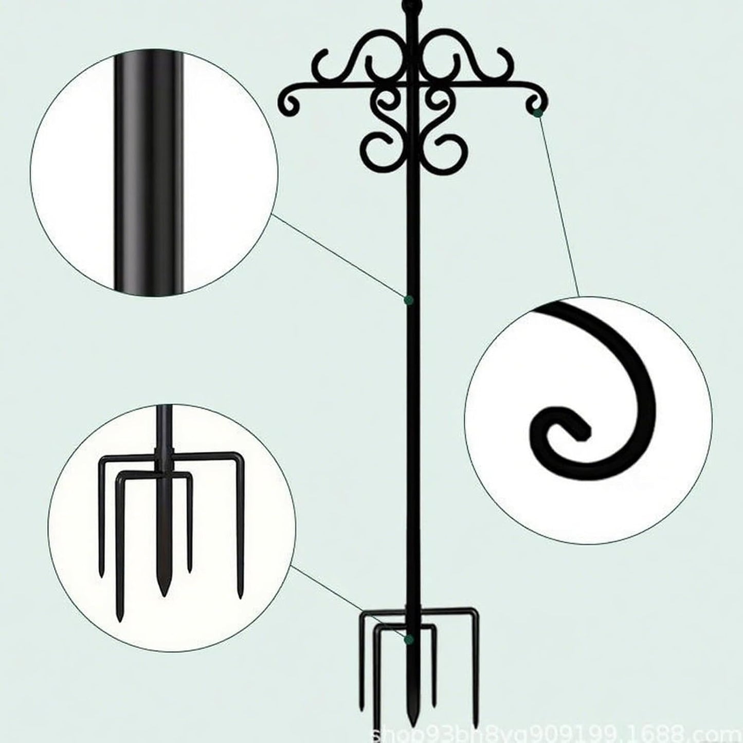 Bird Feeder Stand Outdoor, Wild Bird Organizer Supply, Load Bearing Backyard Wildlife Watching Hanger Station for Outdoor Courtyard Garden Yard Lawn Patio Household Gear Reliable Organizer