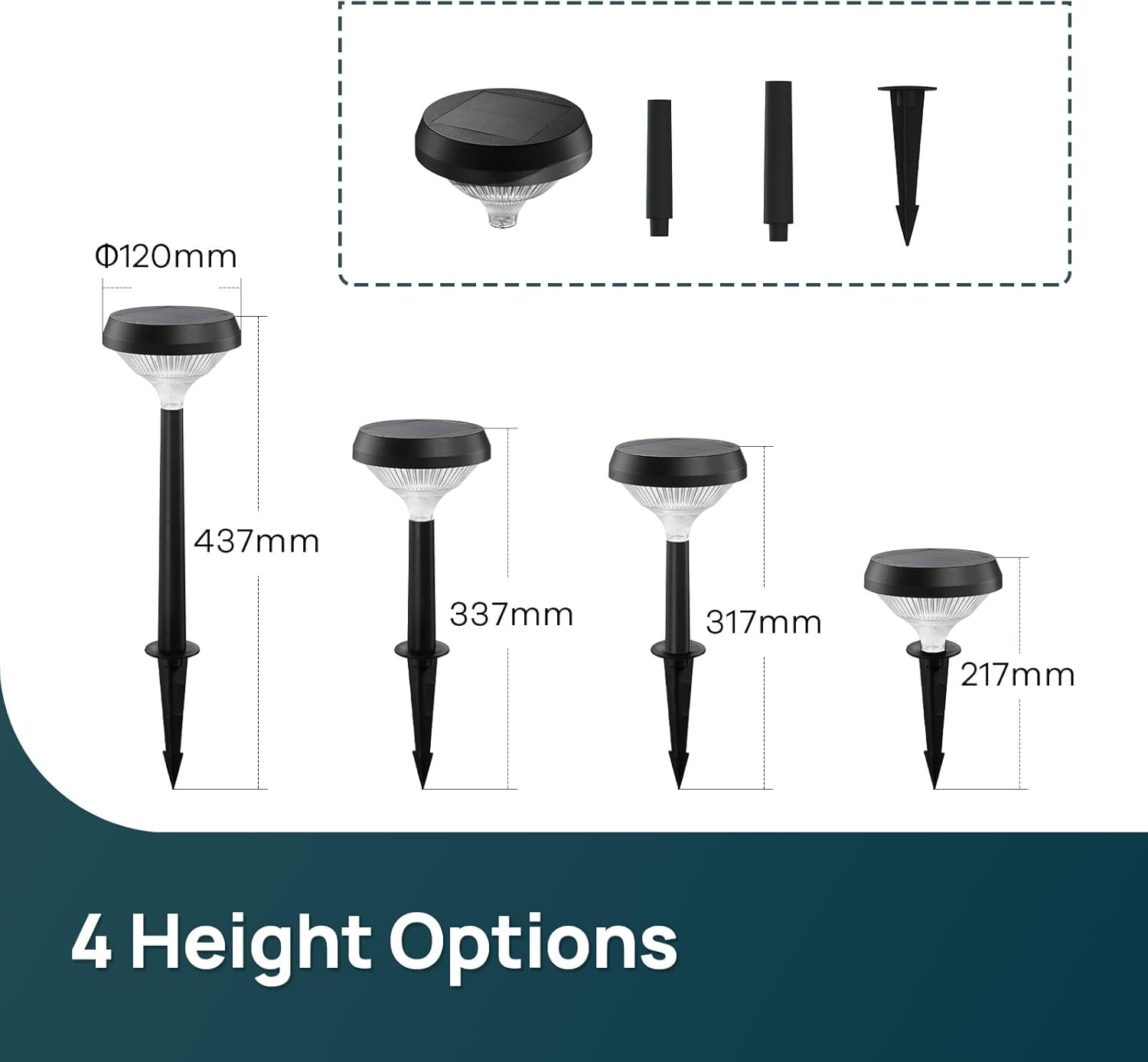 Linkind Solar Lights Outdoor 8 Pack, Solar Pathway Lights, Warm White 