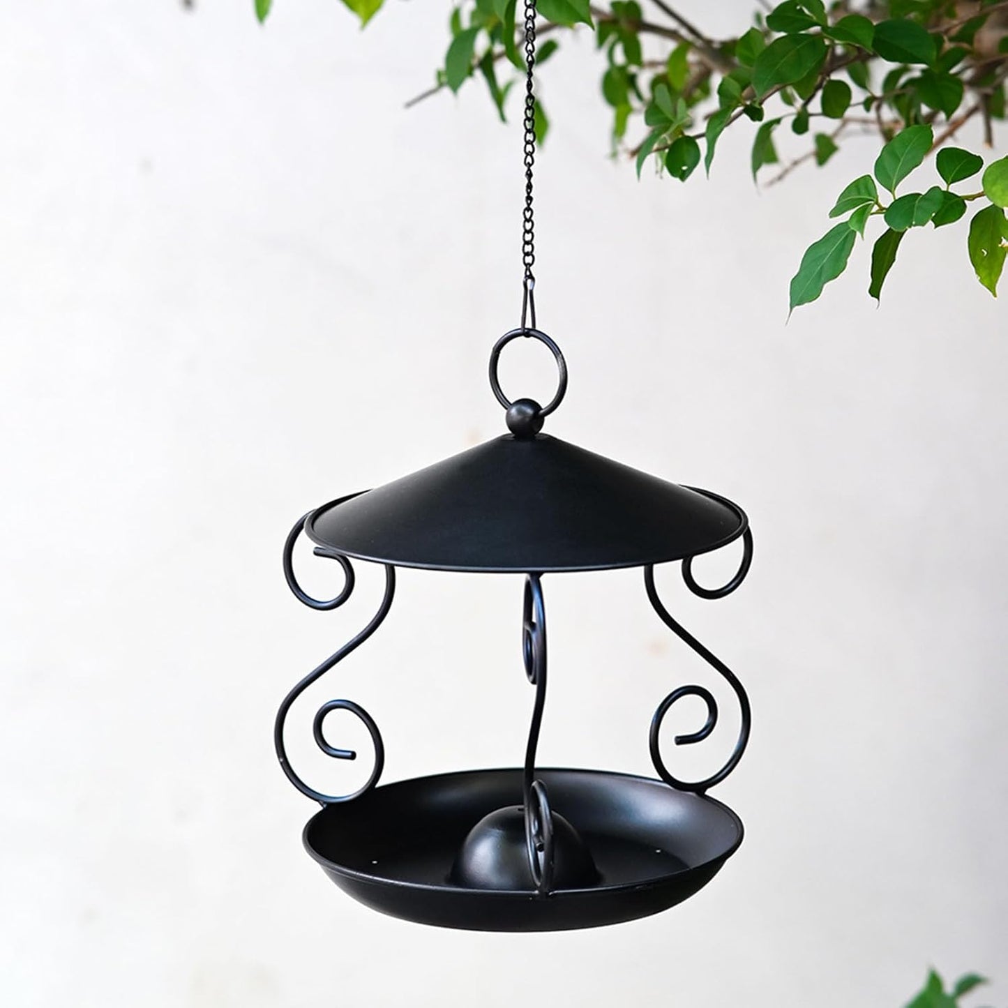 1. Sturdy Metal Squirrel-Proof Bird Feeder with Wide Roof Large Tray & Weatherproof Design for Garden Backyard Birds Bird Feeder for Backyard and Garden