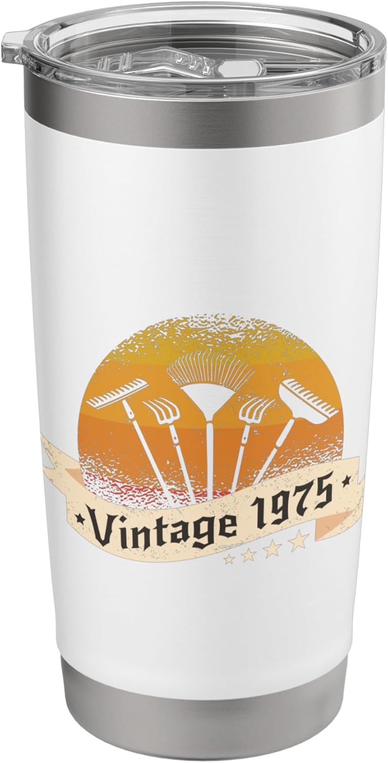Garden Vintage born 1975 Birthday Gardening-tools Gardener Stainless S