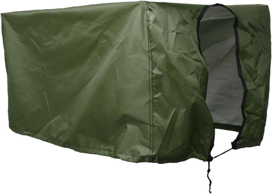 Utility Wagon Cart Cover Drawstring Garden Cart Cover for Folding Trolley Cart (Green)