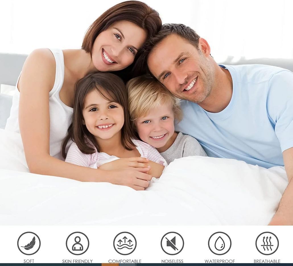 Utopia Bedding Mattress Protector Zippered King Size, 100% Waterproof 