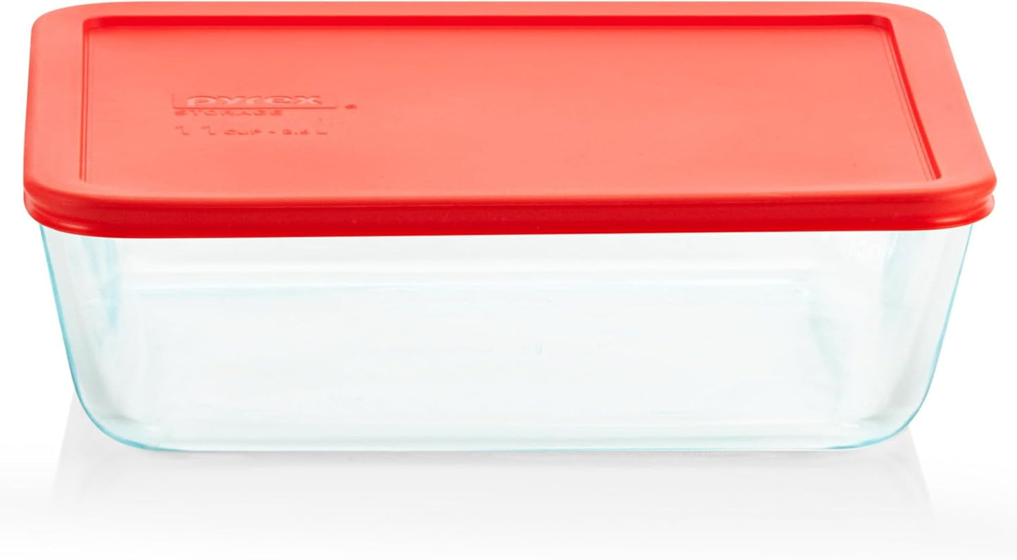 Pyrex Simply Store Glass Food Storage Container, Snug Fit Non-Toxic Pl