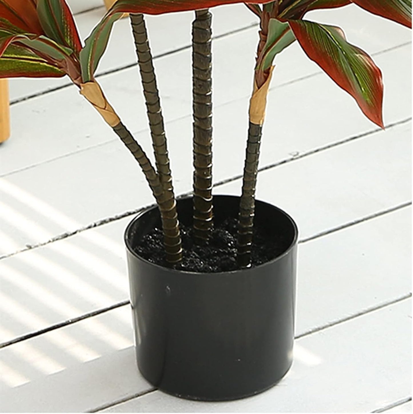 Artificial Potted Plants Faux Potted Plants 19.6 Inch Fake Indoor Red Iron Tree Plant Farmhouse Accent for Indoor Outdoor Home Office Nightstand Decorations Faux Plants Decor