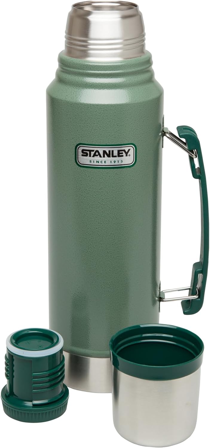 Stanley Heritage Classic Vacuum Bottle with Handle 1.1 qt | Wide Mouth