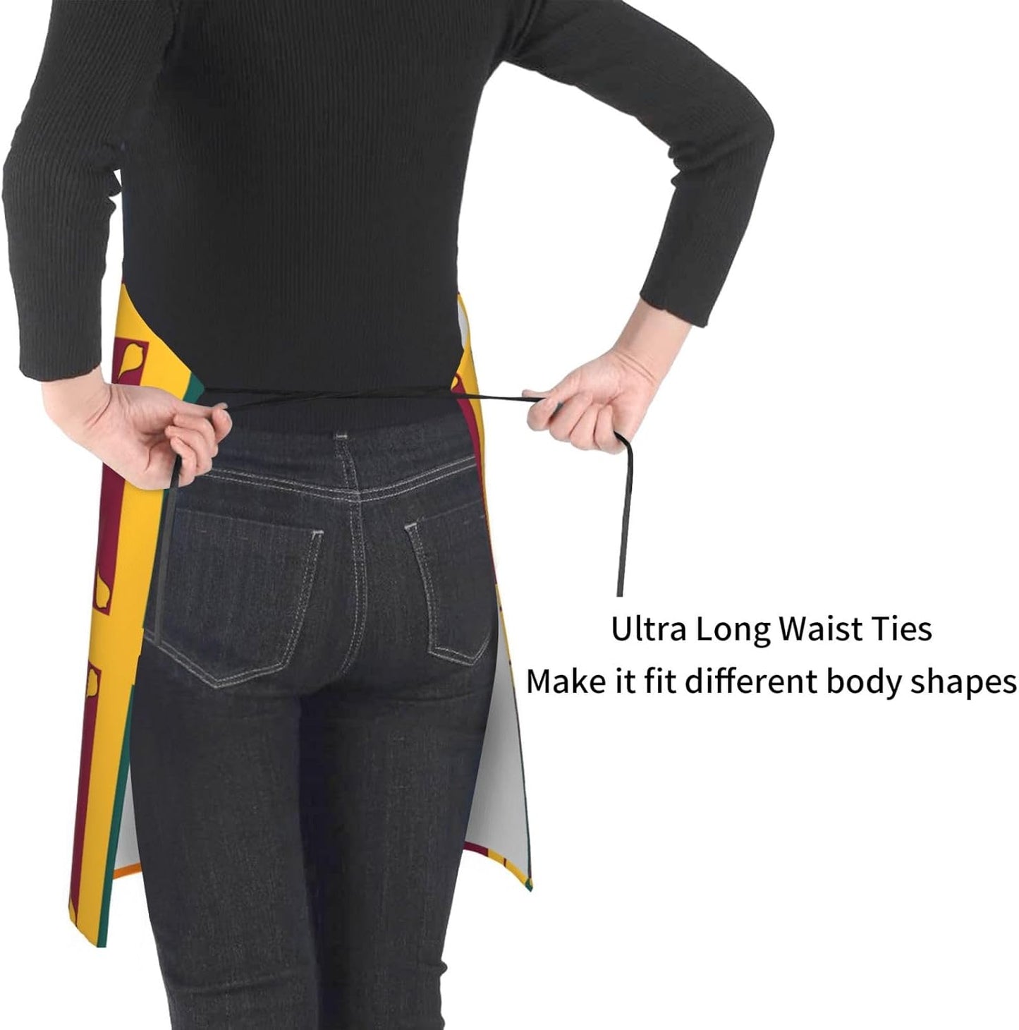 Sri Lanka Flag print Waterproof apron with pocket adjustable cooking apron for adult kitchen bibs to bake