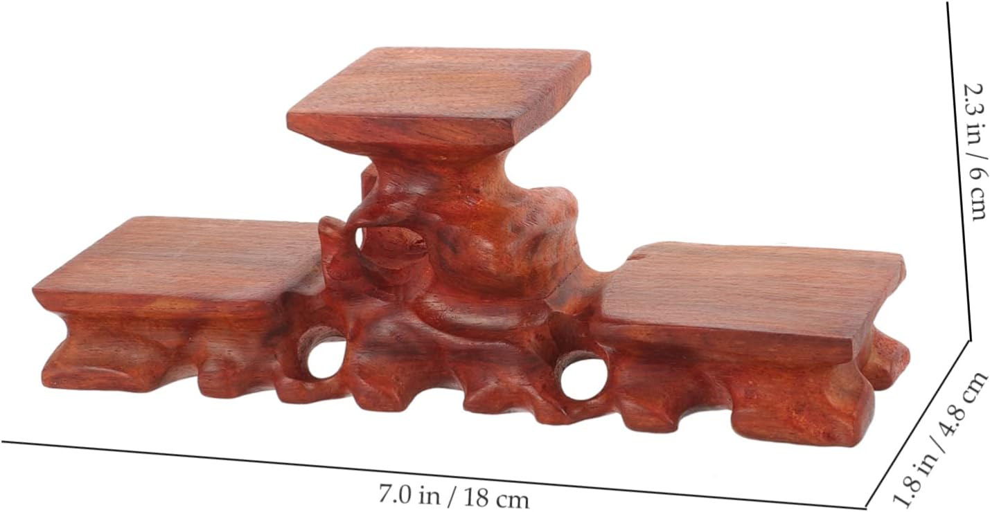 PRETYZOOM Wooden Display Base Base Stand for Decor Vase Stand Teapot Riser Craft Display
